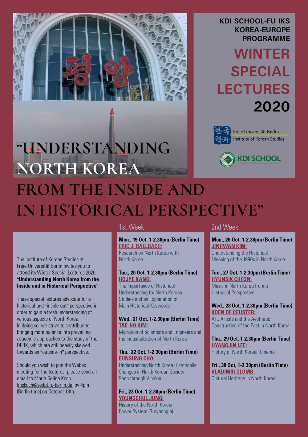Winter Special Lectures on North Korea