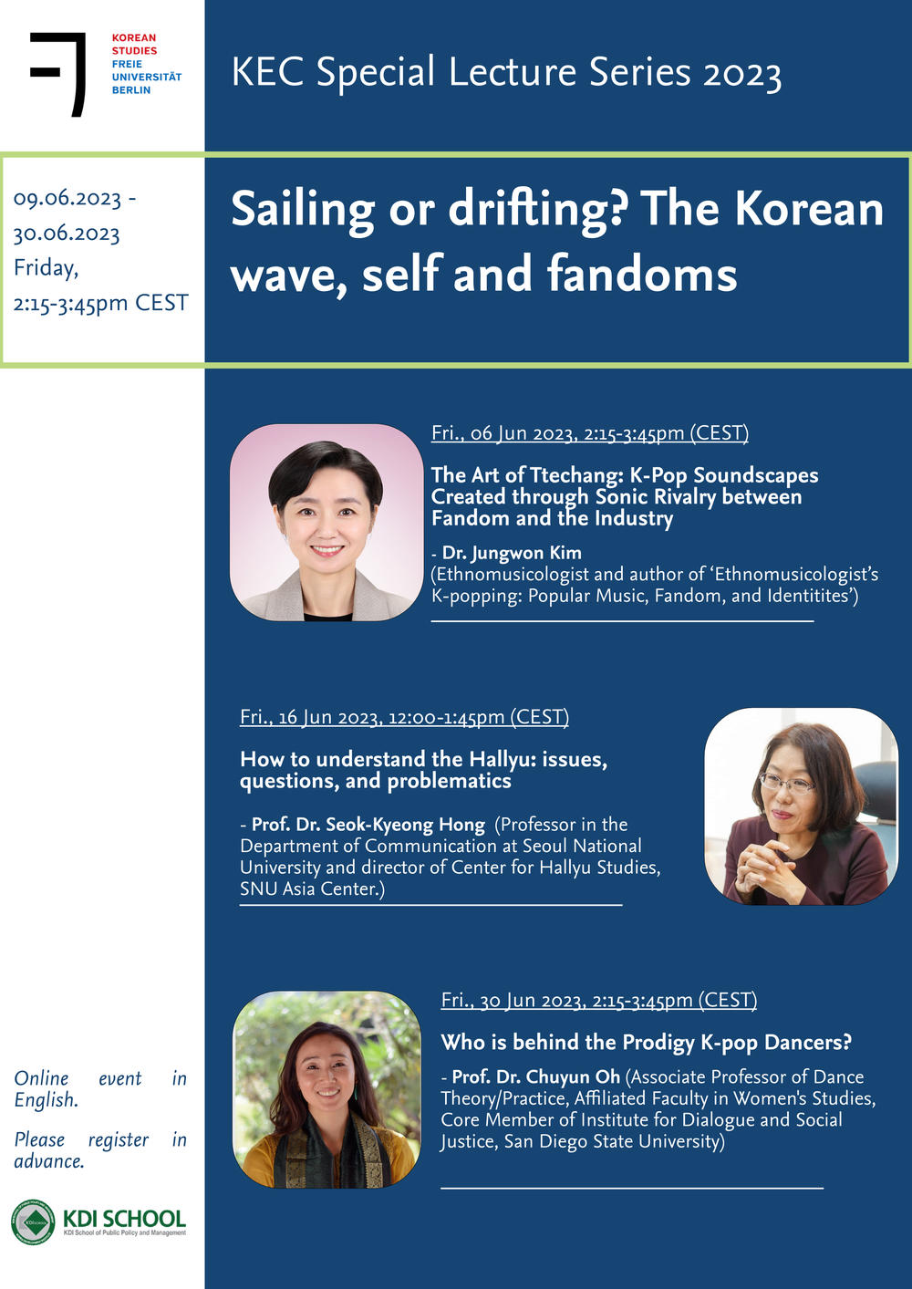 KEC Special Lecture Series - Sailing or Drifting? The Korean Wave, self and fandoms