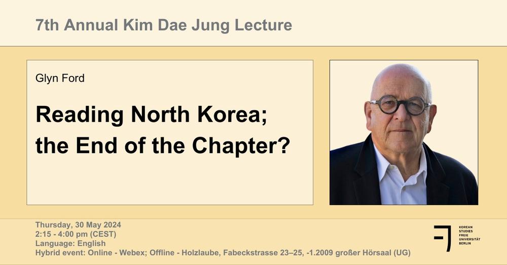 7th Annual Kim Dae Jung Lecture - Glyn Ford