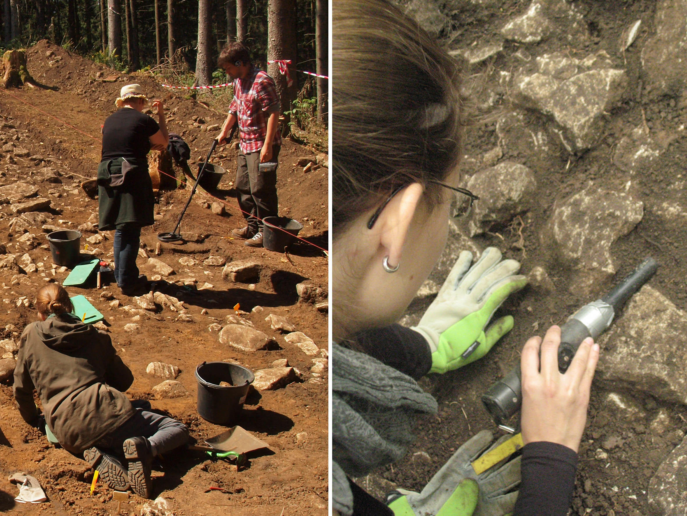 Grabungsarbeiten des Instituts für Prähistorische Archäologie der FU Berlin