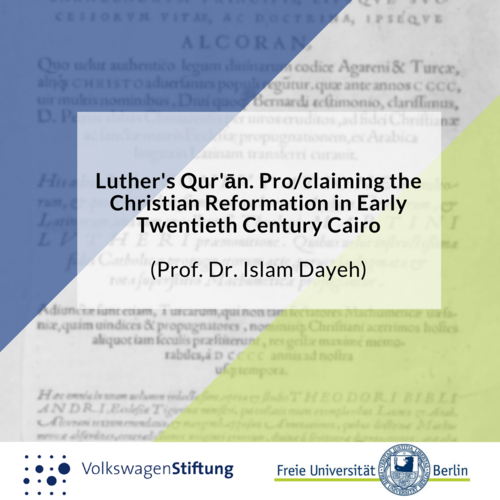 Neues Forschungsprojekt - Luther's Qur'ān
