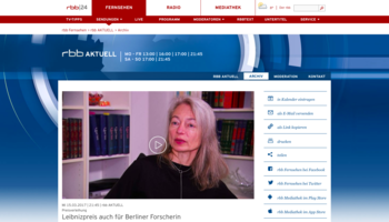 Prof. Dr. Beatrice Gründler im Interview mit dem RBB