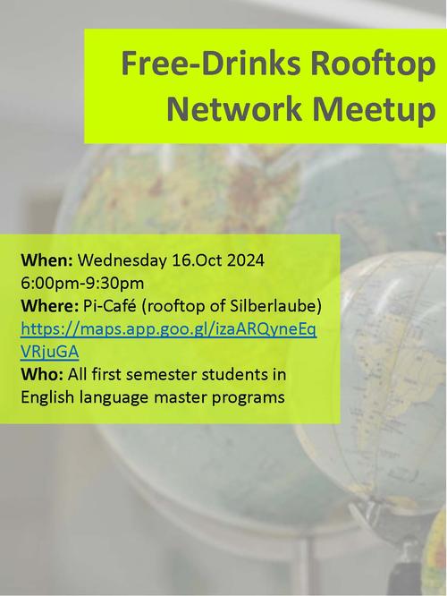 Free-Drinks Rooftop Network Meetup for new Master Students