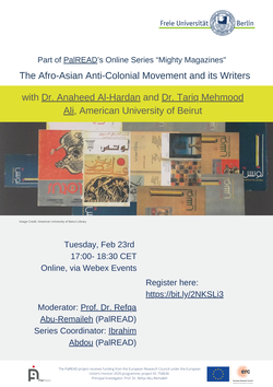 Online Series: The Afro-Asian Anti-Colonial Movement and its Writers ...