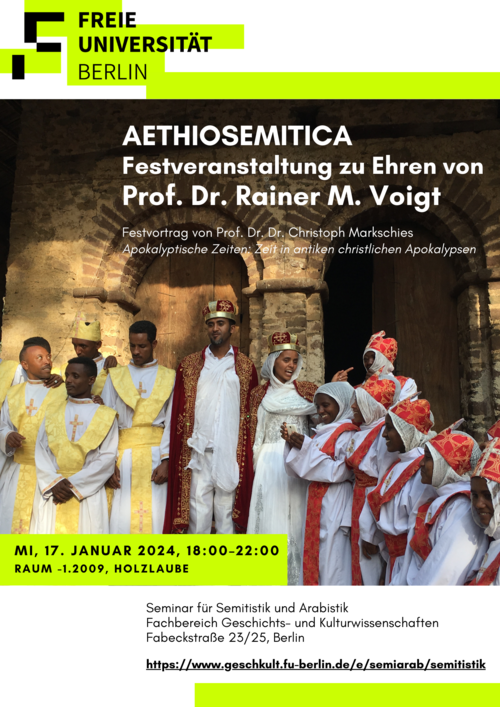 Aethiosemitica - Festive ceremony in honor of Prof. Dr. Rainer Voigt